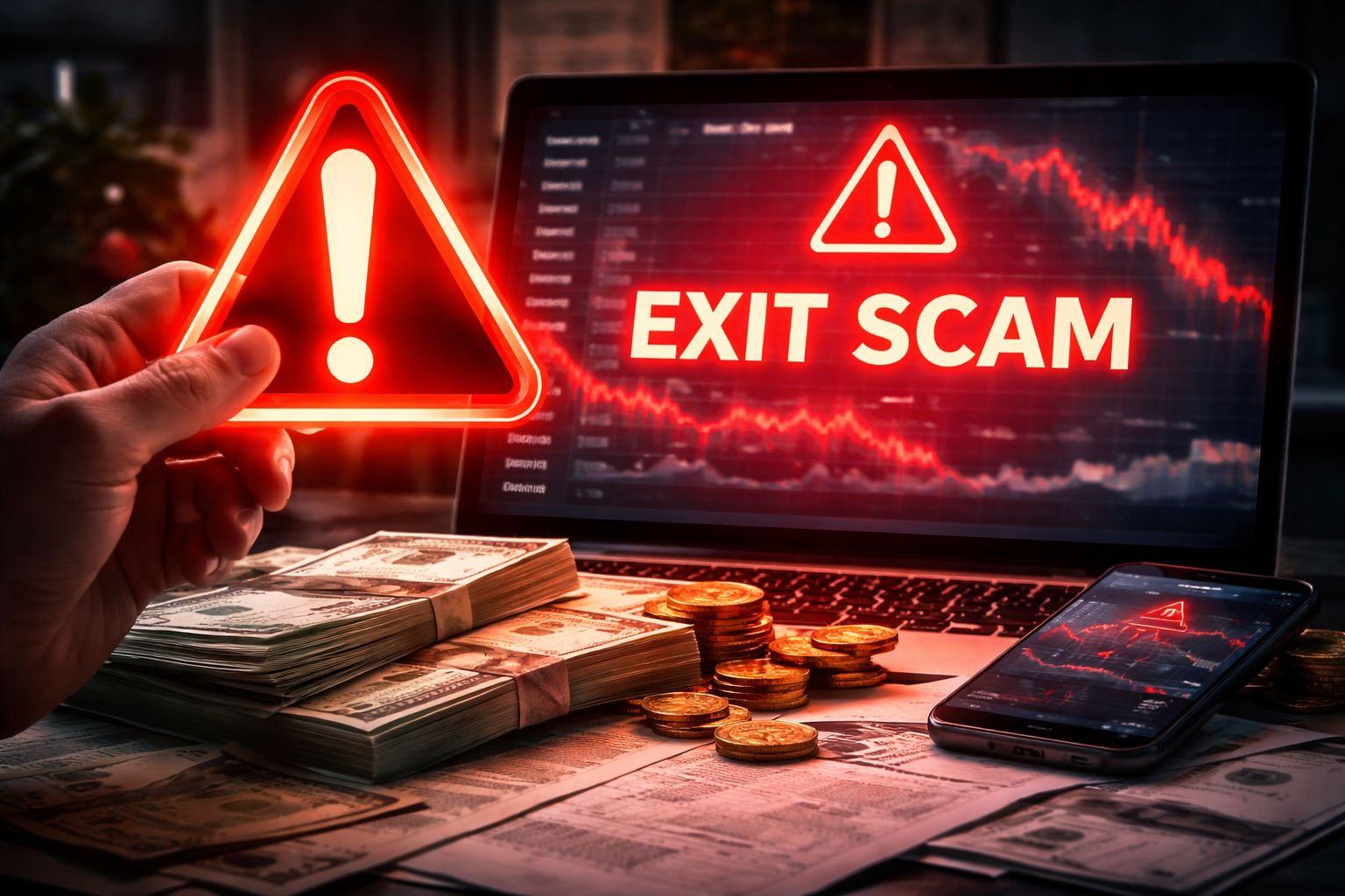 Exit-Scam erkennen: Warnzeichen, kurz bevor dein Geld weg ist